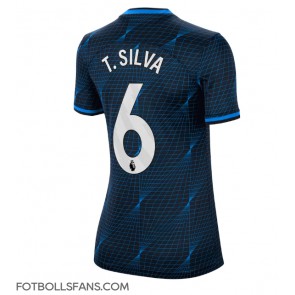 Chelsea Thiago Silva #6 Replika Bortatröja Damer 2023-24 Kortärmad